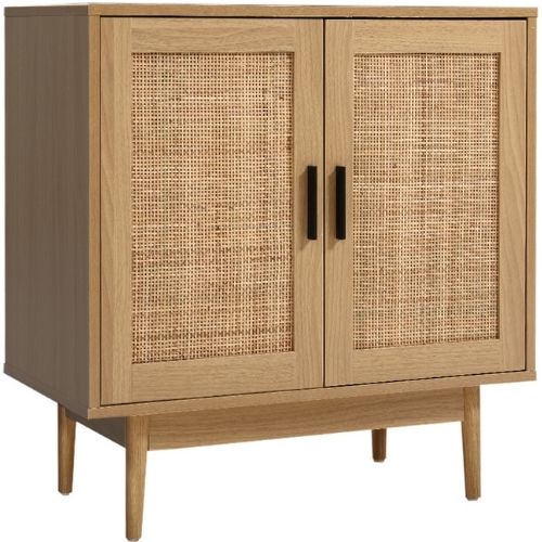 Artiss Wooden Buffet Sideboard Hallway Table w/ Rattan Doors & Adjustable Shelf