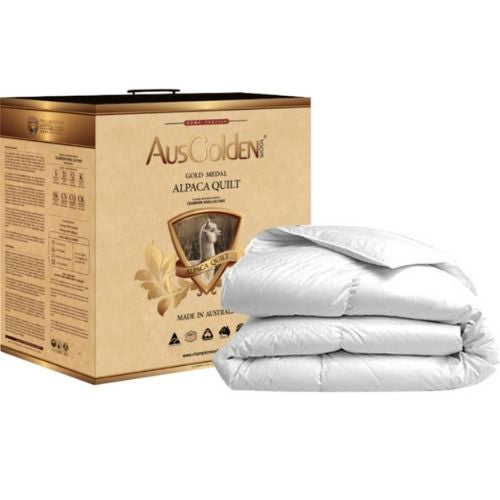 Ausgolden Wool Gold Medal Pure Alpaca Quilt 500GSM Winter - Queen Size Bed