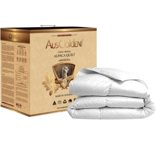 Ausgolden Wool Gold Medal Pure Alpaca Quilt 500GSM Winter - Single Size Bed