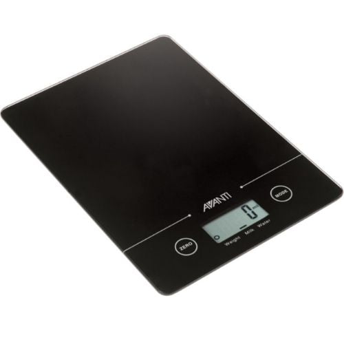 Avanti Compact Digital Kitchen Scale 5kg Capacity With LCD Display - Black