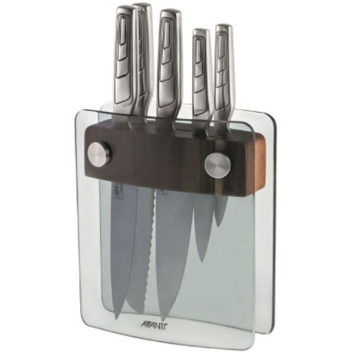 Avanti Elite Knife Block Set 6 Piece Kitchen Knives with Stainless Steel Blade