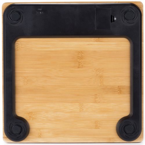 Bamboo Digital Body Weight Bathroom Scale 180kg Capacity Large LCD Display