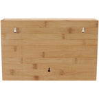 Bamboo Food Wrap Dispenser with Slide Cutter, Cling Film Foil Storage Holder Box