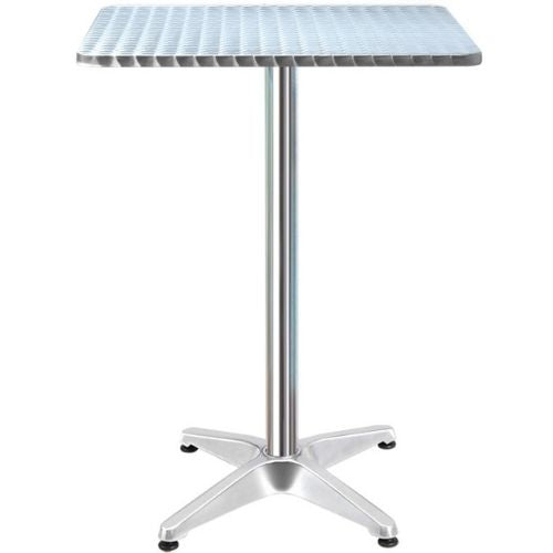 Bar Table Outdoor Furniture Adjustable Aluminium Pub Cafe Indoor Square Gardeon