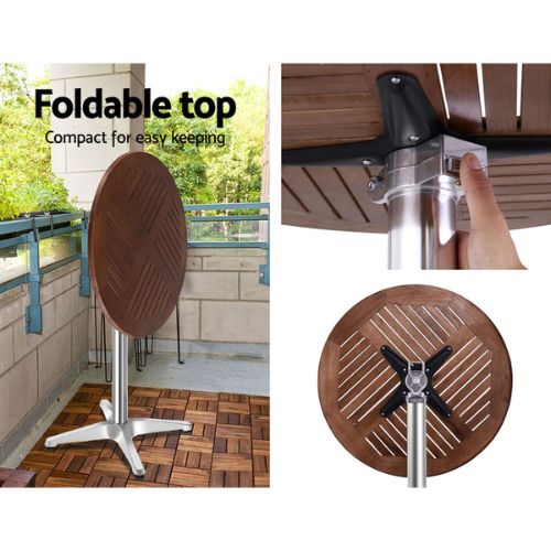 Bar Table Outdoor Furniture Wooden Adjustable Round Aluminium Cafe Table