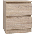 Bedside Table Side Tables Nightstand Lamp W/ 2 Drawers Bedroom Furniture - Wood