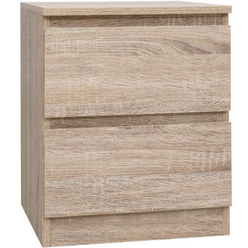 Bedside Table Side Tables Nightstand Lamp W/ 2 Drawers Bedroom Furniture - Wood