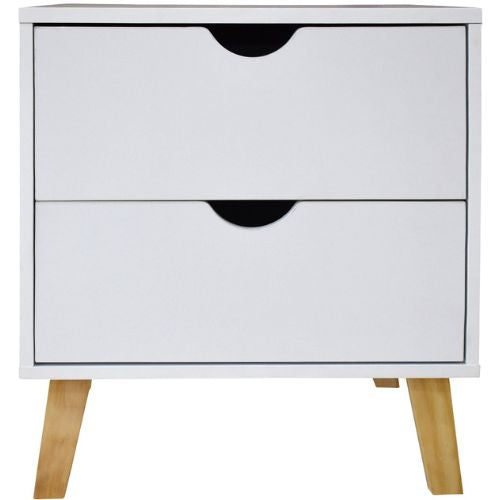 Bedside Table with 2 Drawers Side Tables Bedroom Nightstand Unit Cabinet Storage