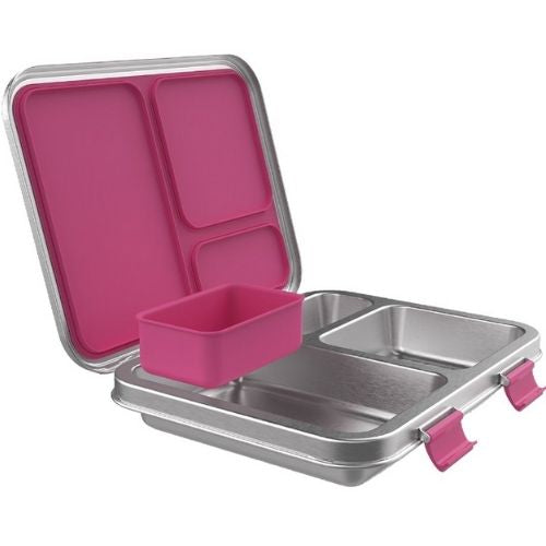 Bentgo Bento Lunch Box Kids Food Container StainlessSteel Leak-Resistant Fuchsia