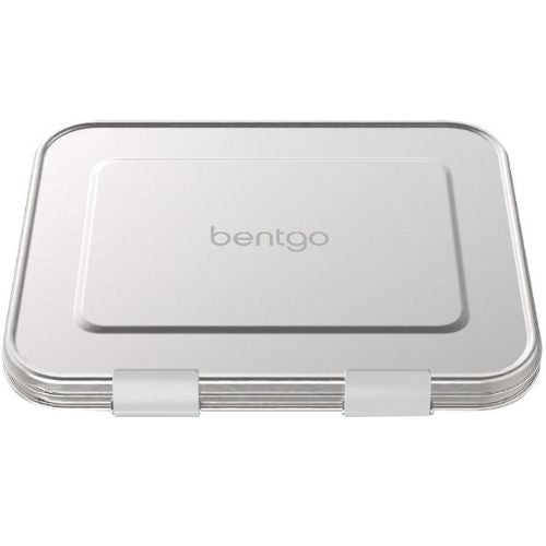 Bentgo Bento Lunch Box Kids Food Container Stainless Steel Leak-Resistant Silver