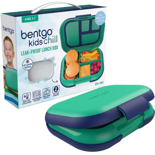 Bentgo Kids Chill Leak-Proof Bento Lunch Box w/ Removable Ice Pack - Green/Royal