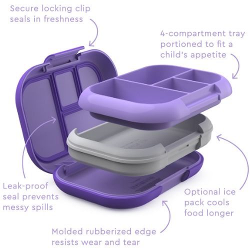 Bentgo Kids Chill Leak-Proof Bento Lunch Box with Removable Ice Pack - Purple