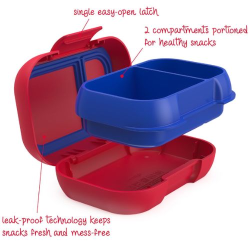 Bentgo Kids Leak-Proof Snack Container Bento Lunchbox 1.5 Cups Compartment - Red
