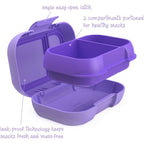 Bentgo Kids Leak-Proof Snack Container Bento Lunchbox with 2 Compartment, Purple