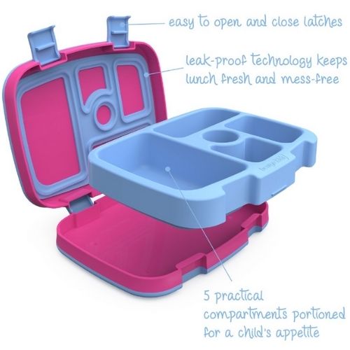Bentgo Kids Lunch Box Bento Food Container, Leak-Proof - Rainbows & Butterflies