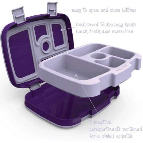 Bentgo Kids Lunch Box Bento Food Container, Leak-Proof, 5-Compartment - Unicorns