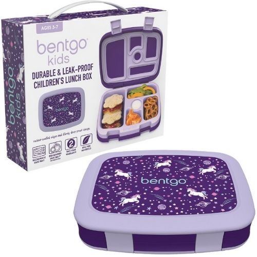 Bentgo Kids Lunch Box Bento Food Container, Leak-Proof, 5-Compartment - Unicorns