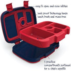 Bentgo Kids Lunch Box Bento Style Food Container Leak-Proof, Space Rockets Print