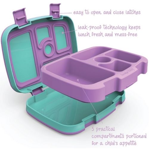 Bentgo Kids Lunch Box Bento Style Food Container, Leak-Proof - Mermaid Scales