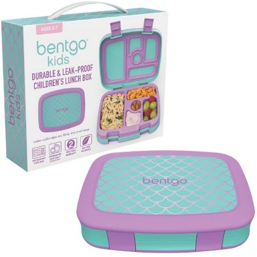 Bentgo Kids Lunch Box Bento Style Food Container, Leak-Proof - Mermaid Scales