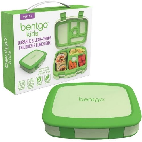 Bentgo Kids Lunch Box Bento w/ 5 Compartments Leak-Proof Food Container - Green
