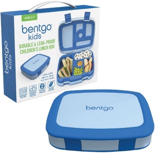 Bentgo Kids Lunch Box Bento with 5 Compartments Leak-Proof Food Container - Blue