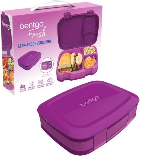 Bentgo Lunch Box Bento-Style Food Container w/ Compartments Leak-Proof - Purple