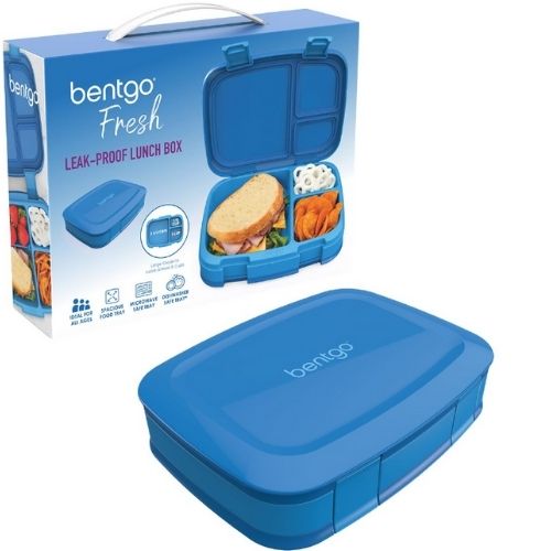 Bentgo Lunch Box Bento-Style Food Container with Compartments Leak-Proof - Blue