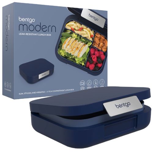 Bentgo Modern Lunch Box Bento Style Leak-Resistant Lunchbox Container - Navy