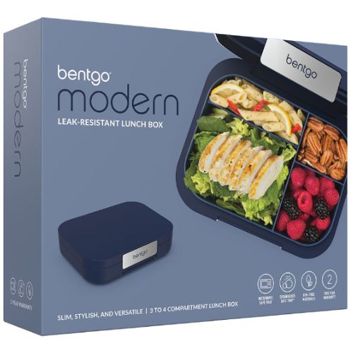 Bentgo Modern Lunch Box Bento Style Leak-Resistant Lunchbox Container - Navy