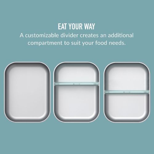 Bentgo Stainless Steel Leak-Proof Lunch Box Food Container Airtight Lid - Aqua