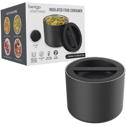 Bentgo Stainless Steel Vacuum Insulated Food Jar Container 560ml - Carbon Black