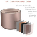 Bentgo Stainless Steel Vacuum Insulated Food Jar Container Flask 560ml Rose Gold