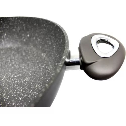 Bialetti Nonstick Chefs Pan 32cm with Glass Lid - Grey