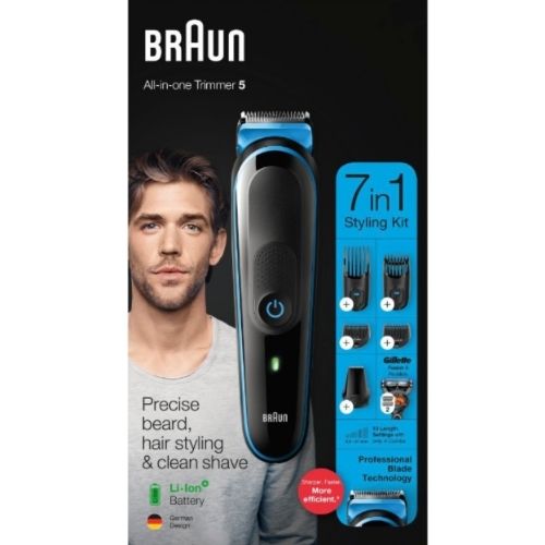 Braun 7-in-1 Series 5 Multigroom Kit Cordless Hair Clipper & Beard Trimmer
