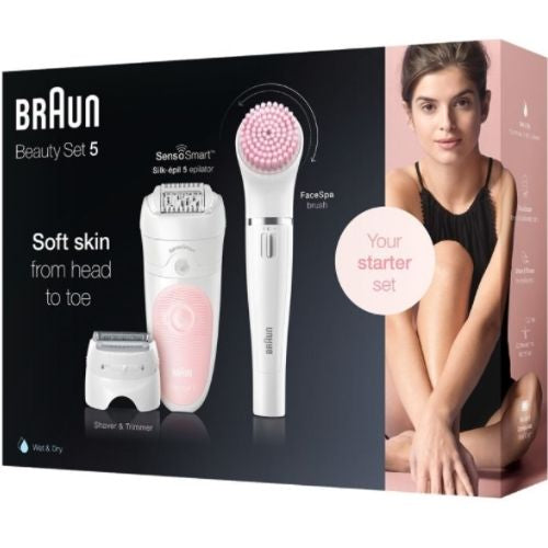 Braun Silk-épil 5 Beauty Set Hair Removal For Face And Body Wet & Dry Epilator