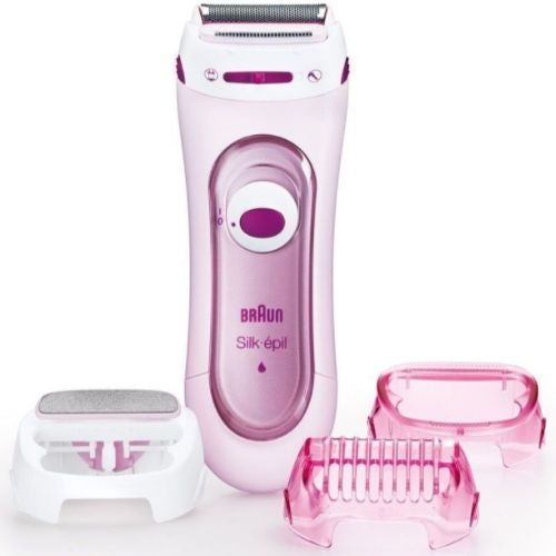 Braun Silk-épil Lady Shaver With Exfoliation Head, Bikini Area Cap and Glide Cap