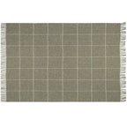 Brighton Throw Blanket 100% NZ Wool Soft Warm Cozy Bed Decoration, Beige Striped