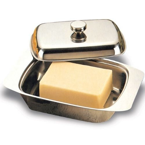 Butter Dish Stainless Steel With Cover Kitchen Storage Container Tray Holder