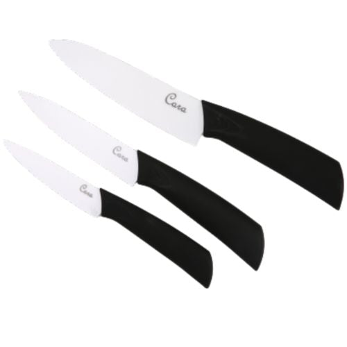 Cara Ceramic Knife Set of 3 - White