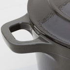 Chasseur 26cm Round French Oven 5.2L Casserole Cast Iron - Caviar Grey