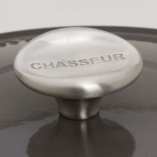 Chasseur 26cm Round French Oven 5.2L Casserole Cast Iron - Caviar Grey