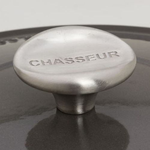 Chasseur 24cm Round French Oven Caviar 4L Casserole Cast Iron