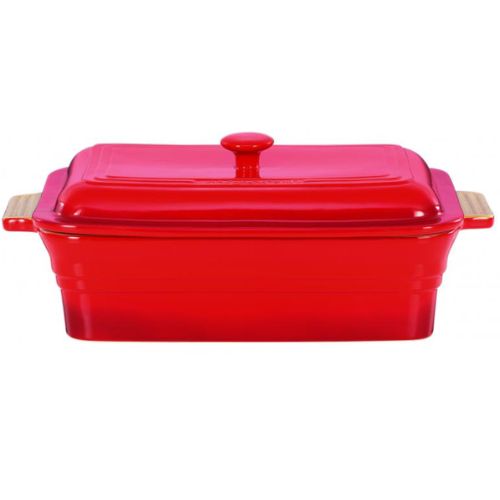 Chasseur La Cuisson Rectangular Baker Dish With Lid 40 X 23cm - Inferno Red