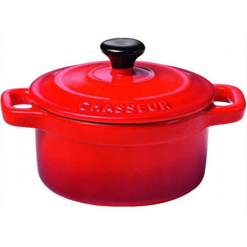 Chasseur La Cuisson Set of 6 Mini Cocotte with Lid - Red