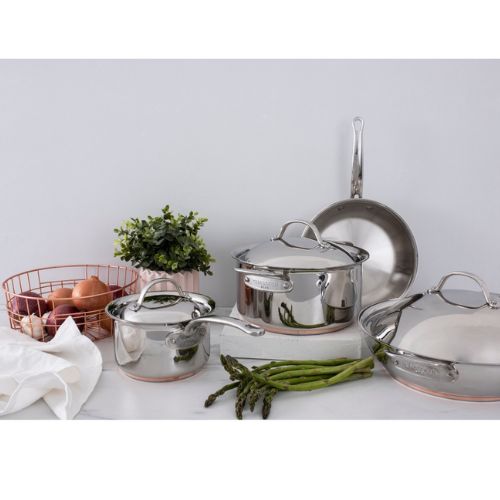 Chasseur Le Cuivre Saucepan and Steamer 4-Piece Set - Stainless Steel