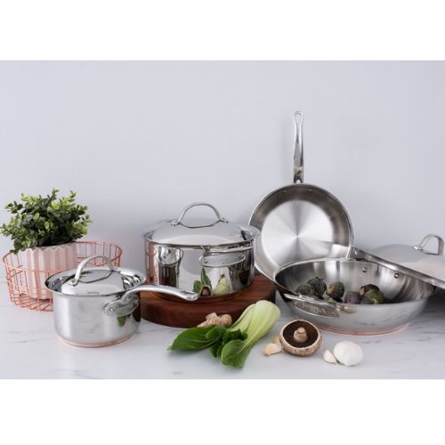 Chasseur Le Cuivre Saucepan and Steamer 4-Piece Set - Stainless Steel