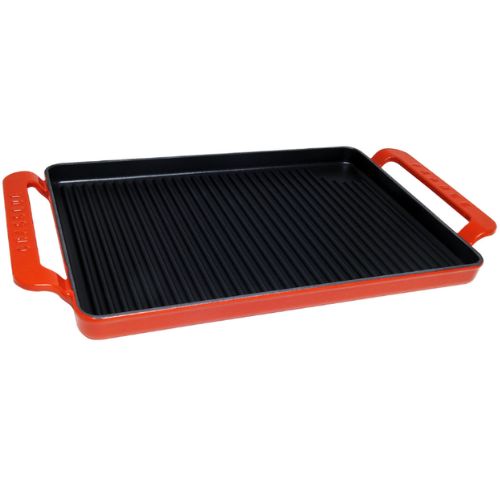 Chasseur Rectangular Grill Pan 42 x 24cm - Inferno Red