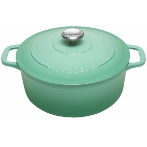 Chasseur Round Cast Iron French Oven Casserole 24cm/4L - Peppermint
