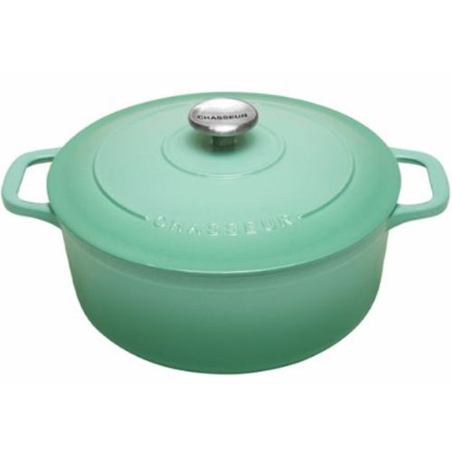 Chasseur Round Cast Iron French Oven Casserole 28cm/6.1L - Peppermint